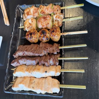 Yakitori Nishi - negima, chicken meatball, beef, wasabi chicken - Japanese Near Me - Lomita, California