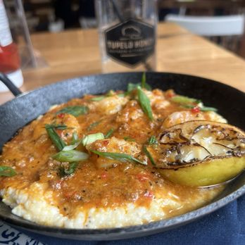 Tupelo Honey Southern Kitchen & Bar - Shrimp and Tupelo's Shrimp & Grits (GF) - Southern Near Me - Arlington, Virginia