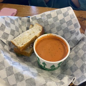 Picnic Cafe and Dessertery - Chicken salad sandwich with tomato bisque - Sandwiches Near Me - Dahlonega, Georgia Picnic Cafe and Dessertery - Chicken salad sandwich with tomato bisque - Sandwiches Near Me - Dahlonega, Georgia