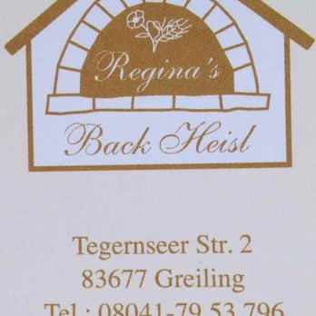 Regina's Back Heisl - Visitenkarte - Coffee & Tea Near Me - Greiling, BY