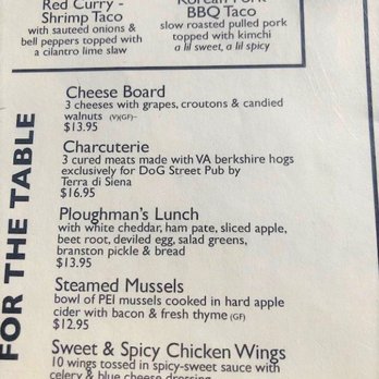 DoG Street Pub - Snacks - British Near Me - Williamsburg, Virginia