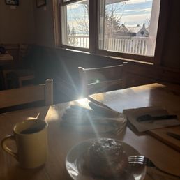 Carmel roll and coffee with a view of Lake Superior! Carmel roll and coffee with a view of Lake Superior!