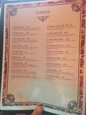 Menu photo 2 Montri Thai Warrenville, IL