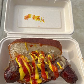 A’s BBQ - Bacon wrapped cheddar dog - Food Trucks Near Me