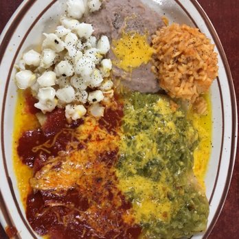 Genaro's Cafe - Cheese enchilada plate Christmas style. - Mexican Near Me - Gallup, New Mexico