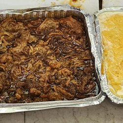 Barron’s Bakery and Catering - BBQ Pulled Pork, the most delicious Mac & Cheese, Coleslaw, and cornbread. Mmm mmm mmm delicious! 5 Stars