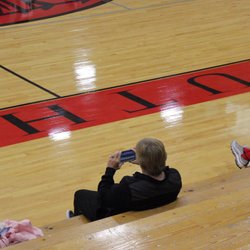 Durham Public Schools - When UNC Head Coach, Sylvia Hatchell, sits in the front row and records the whole game!!! @Southern High School