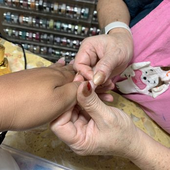 Le Nails II Spa Salon - Anna pressing my new Gel-X set, medium stiletto - Nail Salons Near Me - Pasadena, California Le Nails II Spa Salon - Anna pressing my new Gel-X set, medium stiletto - Nail Salons Near Me - Pasadena, California