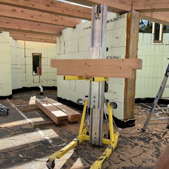 M S Twamley Exteriors - Small connector beam and our trusty hand operated fork lift. Having this on site was crucial! We often needed it for larger beams as well. - Painters Near Me M S Twamley Exteriors - Small connector beam and our trusty hand operated fork lift. Having this on site was crucial! We often needed it for larger beams as well. - Painters Near Me