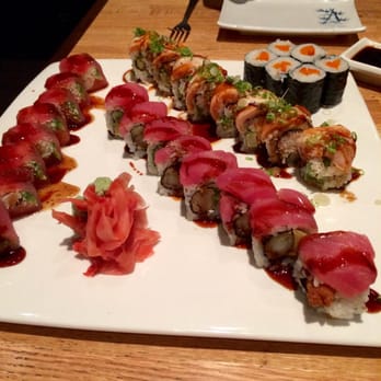 Wasabi - Elvis, Razorback, Oh Baby and a miscellaneous roll. - Japanese Near Me - Fayetteville, Arkansas Wasabi - Elvis, Razorback, Oh Baby and a miscellaneous roll. - Japanese Near Me - Fayetteville, Arkansas