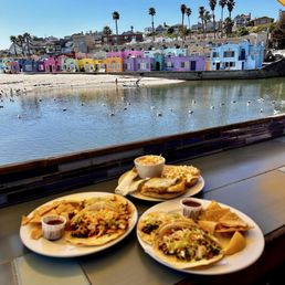 Tacos, calamari sandwich & priceless view