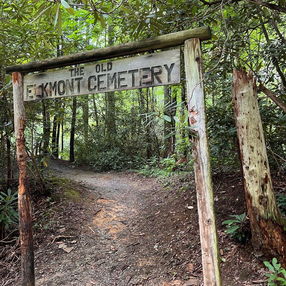 Elkmont Ghost Town - The Old Elkmont Cemetery signage - Campgrounds Near Me