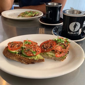 Farley's East - Avocado toast with cucumber and tomato - Coffee & Tea Near Me - Oakland, California