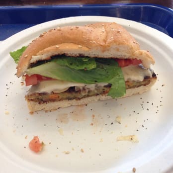 Stella Blue Bistro - Veggie burger with sautéed onions and asiago - forgot to take a picture before I gobbled up the other half :) opps - Breakfast & Brunch Near Me - Huntington, New York Stella Blue Bistro - Veggie burger with sautéed onions and asiago - forgot to take a picture before I gobbled up the other half :) opps - Breakfast & Brunch Near Me - Huntington, New York