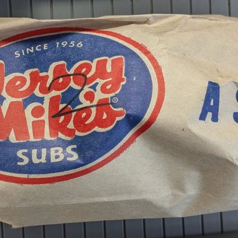 Jersey Mike's Subs - Jersey Mike's sandwich bag. They wrote a 2 on it for my sandwich, Jersey Shore's Favorite - Sandwiches Near Me - Long Beach, California Jersey Mike's Subs - Jersey Mike's sandwich bag. They wrote a 2 on it for my sandwich, Jersey Shore's Favorite - Sandwiches Near Me - Long Beach, California