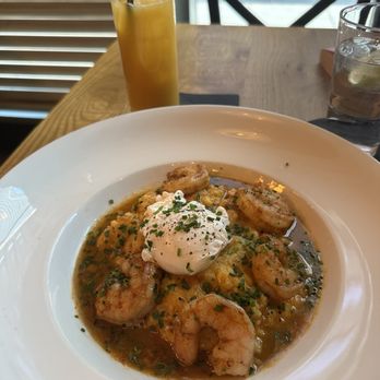The Dearborn - Shrimp & grits with poached egg - New American Near Me - Chicago, Illinois