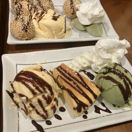 Yuzu Cheesecake and Sesame Balls for desert!