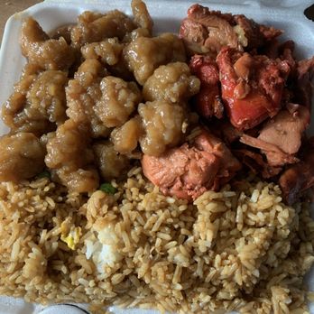 Sino Wok - Orange and bourbon chicken with rice. - Chinese Near Me - Raleigh, North Carolina Sino Wok - Orange and bourbon chicken with rice. - Chinese Near Me - Raleigh, North Carolina