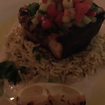 Rosalina - Grilled swordfish with lemon oregano over orzo - Italian Near Me - Providence, Rhode Island Rosalina - Grilled swordfish with lemon oregano over orzo - Italian Near Me - Providence, Rhode Island