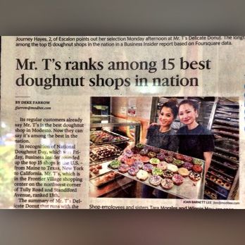 Mr T's Donut - I guess the news says it all! - Donuts Near Me - Modesto, California