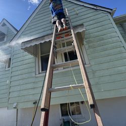 Crow Truck’s Hauling - Pressure washing awnings for a client in parkville