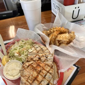 Dune Dog Cafe - Grilled Mahi, waffle fries - American Near Me - Jupiter, Florida