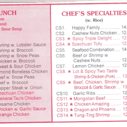 China One Chinese Restaurant - Menu, August 2023 (3/3)