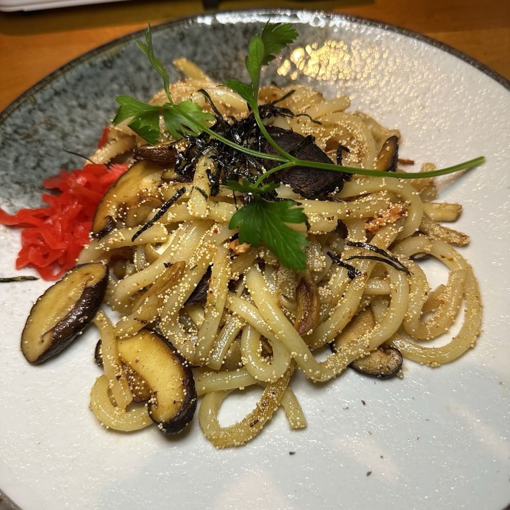 Kimura - Mentai Mushroom Trio Udon (Stir-Fried Noodle) - Japanese Near Me - New York, New York Kimura - Mentai Mushroom Trio Udon (Stir-Fried Noodle) - Japanese Near Me - New York, New York