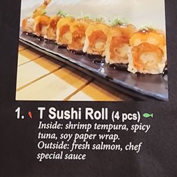 Menu items chosen.