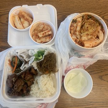 Koreana Grill - Single Meal To Go:  Teriyaki Chicken with extra Kimchee - Korean Near Me - Riverside, California