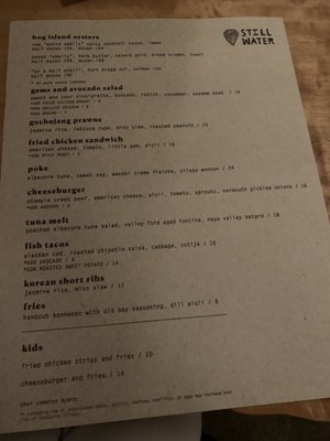Menu photo 1 Stillwater Fairfax, CA