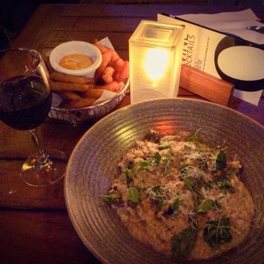 Opera Bar - Mushroom risotto and onion rings - Beer Gardens Near Me - Sydney, NSW