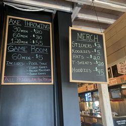 Amazing pricing on arcade and playtime as well as ax throwing