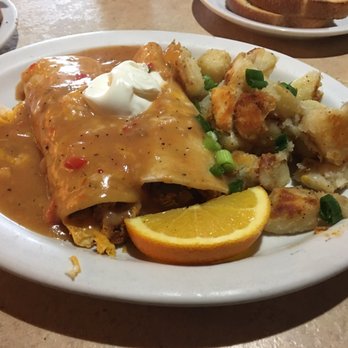 Cafe Cup - Enchilada eggs with Veggi chorizo my favorite! - Breakfast & Brunch Near Me - Huntington Beach, California
