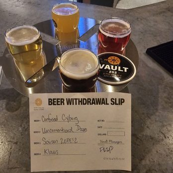 Vault 202 - Come catch a flight w/ me. - Breweries Near Me - Appleton, Wisconsin Vault 202 - Come catch a flight w/ me. - Breweries Near Me - Appleton, Wisconsin
