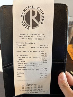 Menu photo 2 Rance's Chicago Pizza Costa Mesa, CA Menu photo 2 Rance's Chicago Pizza Costa Mesa, CA