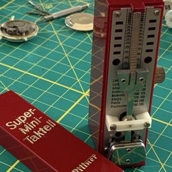 East Island Tech - Super Mini Taktell metronome by Wittner. Had to fabricate a new catch for the winding mechanism.