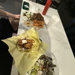 Gyro Plate, Chicken Shawarma, Greek Salad