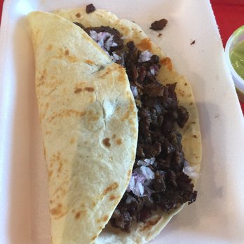 Backyard Taco - Carne asada quesadilla, which is really more of a regular sized taco with a bit of cheese melted at the crease of the taco. - Tacos Near Me - Gilbert, Arizona