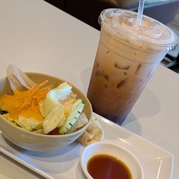 Spice Thai Sushi - Side salad and Thai ice tea - Thai Near Me - Port St Lucie, Florida Spice Thai Sushi - Side salad and Thai ice tea - Thai Near Me - Port St Lucie, Florida