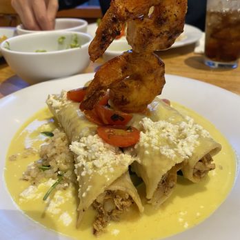 Wild One - Chicken and Shrimp Enchiladas! So good! The sauce was like nothing I've ever had before. I wanna put it on pasta! - Mexican Near Me - Pleasanton, California Wild One - Chicken and Shrimp Enchiladas! So good! The sauce was like nothing I've ever had before. I wanna put it on pasta! - Mexican Near Me - Pleasanton, California