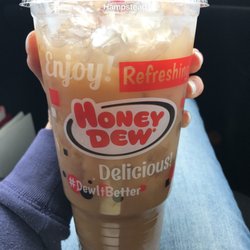 Honey Dew Donuts - Iced coconut chai with almond milk