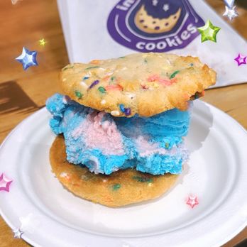Insomnia Cookies - The vegan birthday cake cookie with the vegan ice cream! - Ice Cream & Frozen Yogurt Near Me - Irvine, California Insomnia Cookies - The vegan birthday cake cookie with the vegan ice cream! - Ice Cream & Frozen Yogurt Near Me - Irvine, California