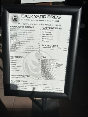Menu photo 6 Backyard Brew Palo Alto, CA Menu photo 6 Backyard Brew Palo Alto, CA