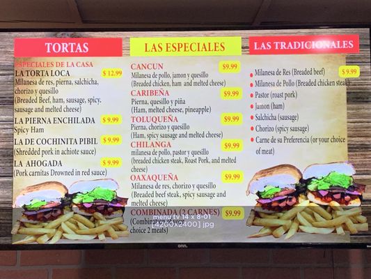 Menu photo 1 Tortas Locas Mexico Lindo Garland, TX