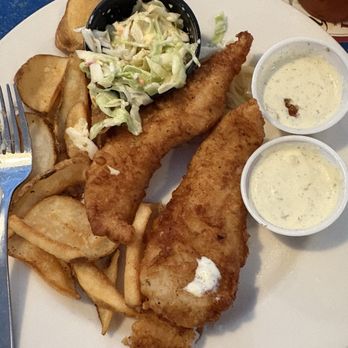 Cheers on the Beach Pub and Grill - Fish and chips with homemade fries and homemade tartar sauce. There were three pieces of fish I'd already eaten one. DELISH! - Pubs Near Me - Melbourne Beach, Florida Cheers on the Beach Pub and Grill - Fish and chips with homemade fries and homemade tartar sauce. There were three pieces of fish I'd already eaten one. DELISH! - Pubs Near Me - Melbourne Beach, Florida