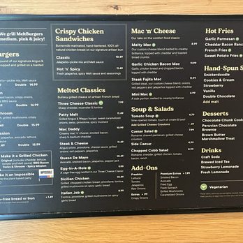 The Melt - Menu as of 8/22/2025 - Burgers Near Me - Sacramento, California The Melt - Menu as of 8/22/2025 - Burgers Near Me - Sacramento, California