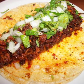Taqueria El Rey - Chorizo taco, can you tell how greasy and burned it is? most of the grease is in the basket believe it or not. ugh - Mexican Near Me - Omaha, Nebraska