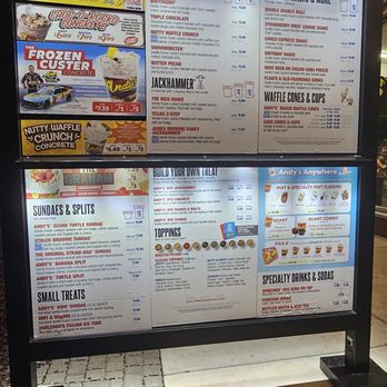 Andy's Frozen Custard - Menu - Ice Cream & Frozen Yogurt Near Me - Mt Prospect, Illinois Andy's Frozen Custard - Menu - Ice Cream & Frozen Yogurt Near Me - Mt Prospect, Illinois