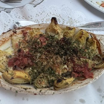 Old Venice Restaurant - Artichoke with prosciutto, garlic and herbs. - Italian Near Me - San Diego, California Old Venice Restaurant - Artichoke with prosciutto, garlic and herbs. - Italian Near Me - San Diego, California
